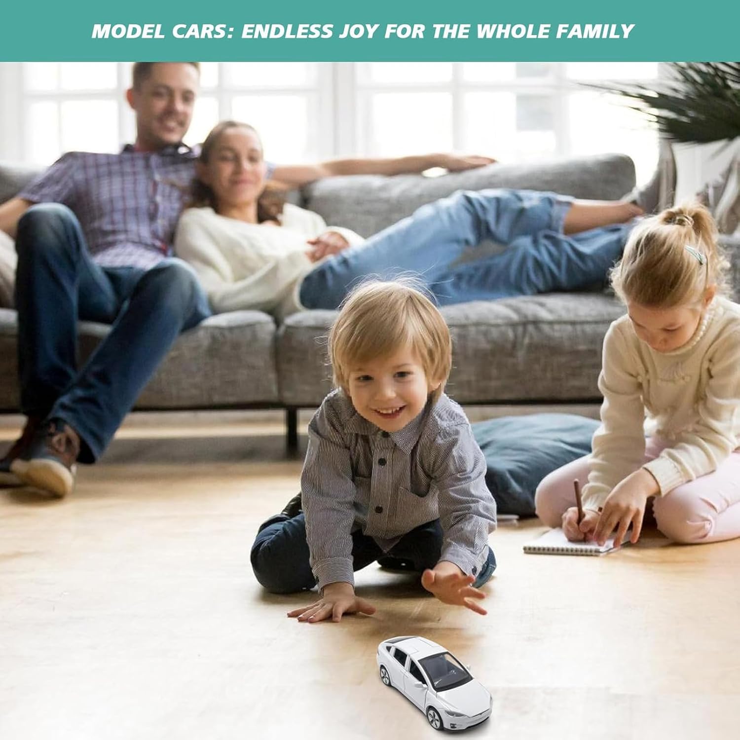 Tesla Model X 1:32 Scale Electronic Die-Cast Alloy Toy with Backup Function, with Lights and Music, Mini Toy Vehicle as Gift for Kids (White) - Image 7