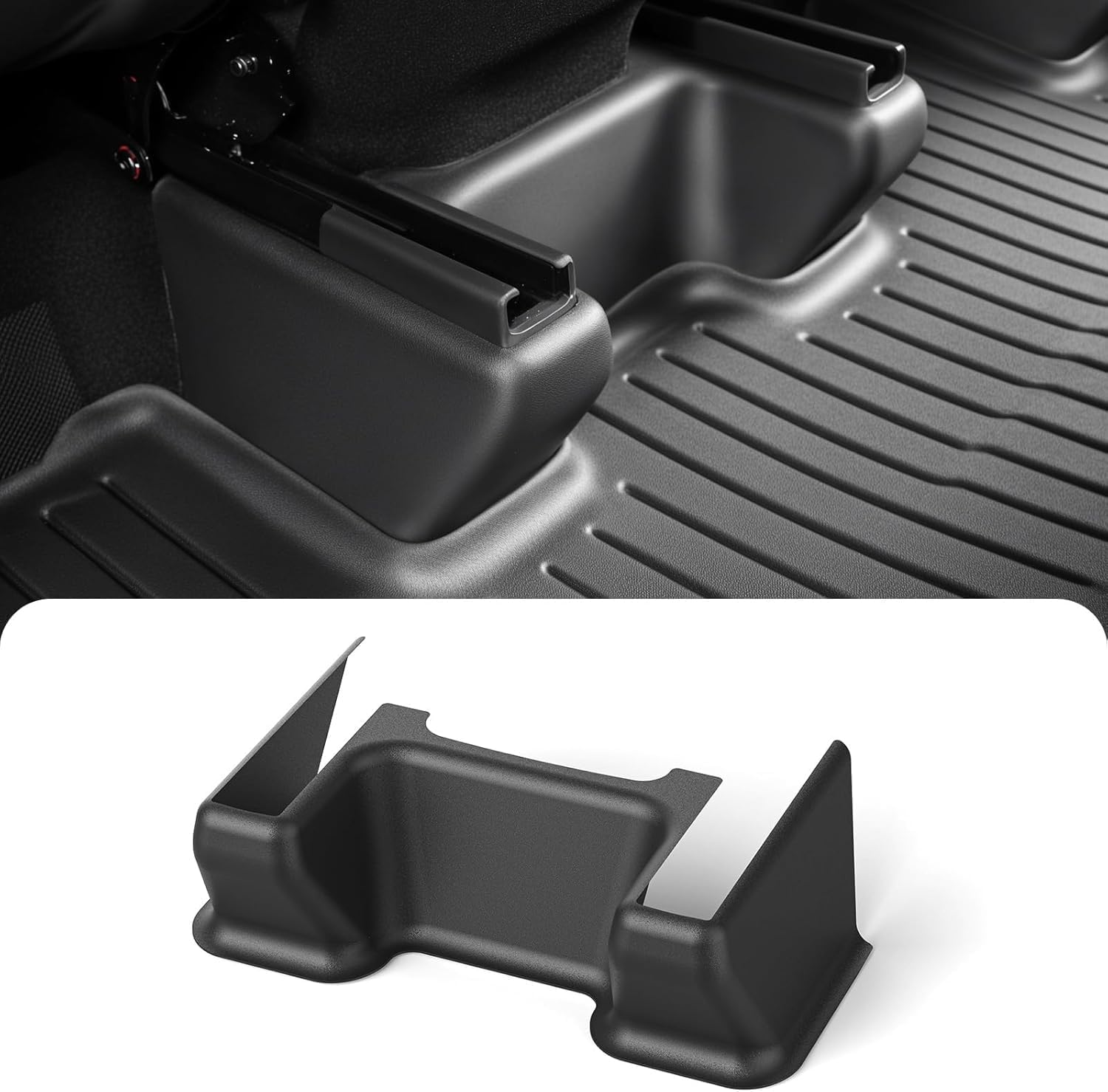 Topfit Under Seat Protector for Tesla Model Y Juniper TPE Second Row Seat Rail Covers Interior Accessories Anti-Scratch and Anti-Kick Kits for New Model Y 2025-2026 - Image 5