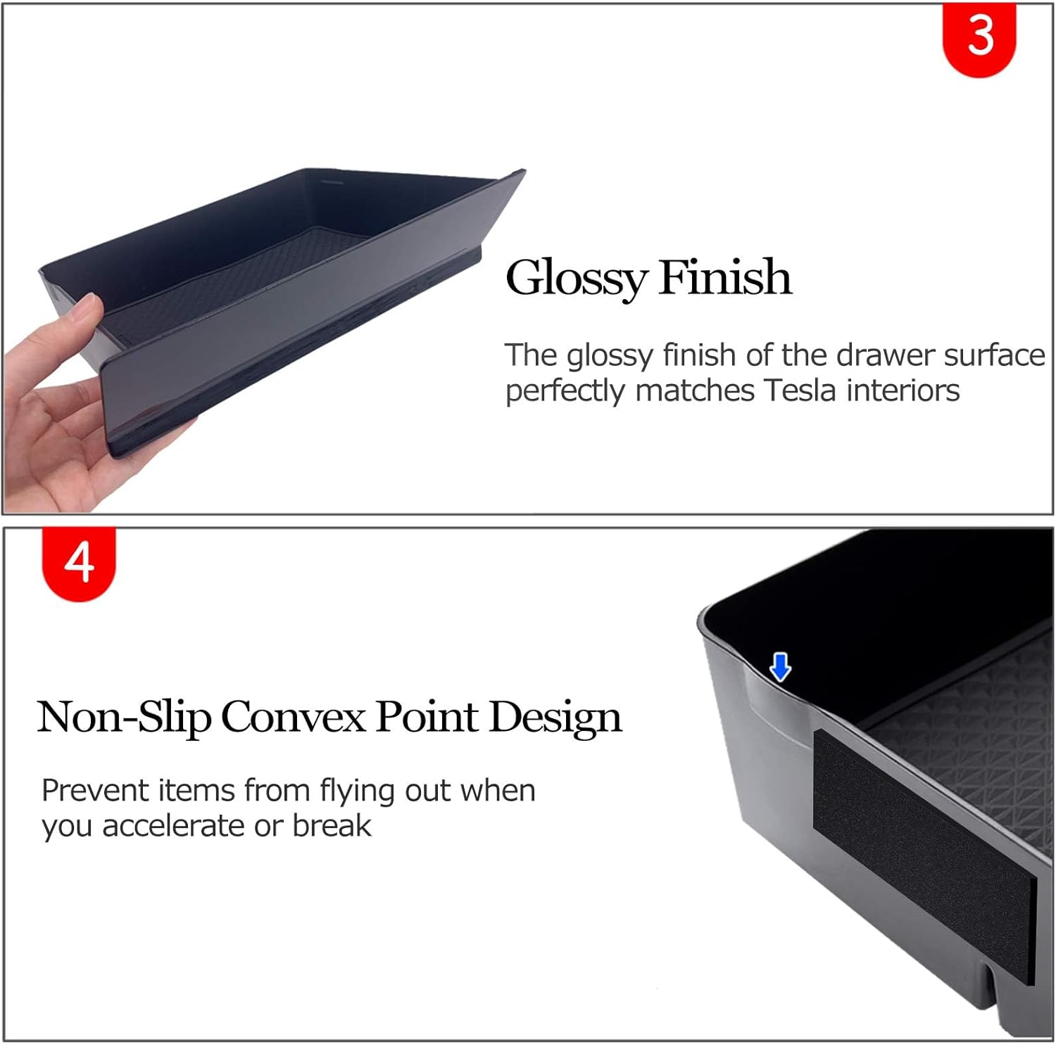 Jaronx JYtoponline Center Console Organizer Drawer for Tesla Model S/Model X (2019-2020) Left Unit - Image 5