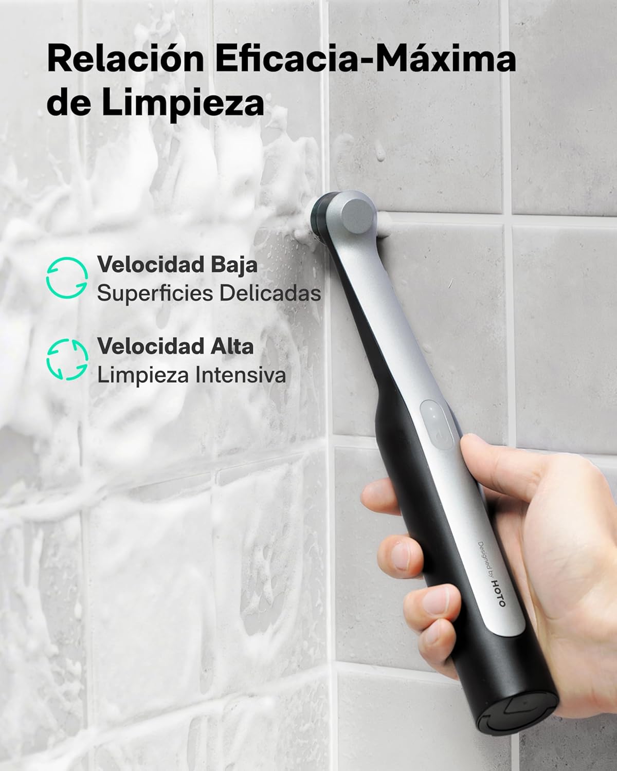 HOTO Wand Electric Household Cleaning Brushes, Rechargeable Joint Cleaning Brush with 12 Brush Heads, IPX7 Waterproof Total Brush Boards Cleaning for Bathroom, Kitchen, Tiles, Cracks - Image 7