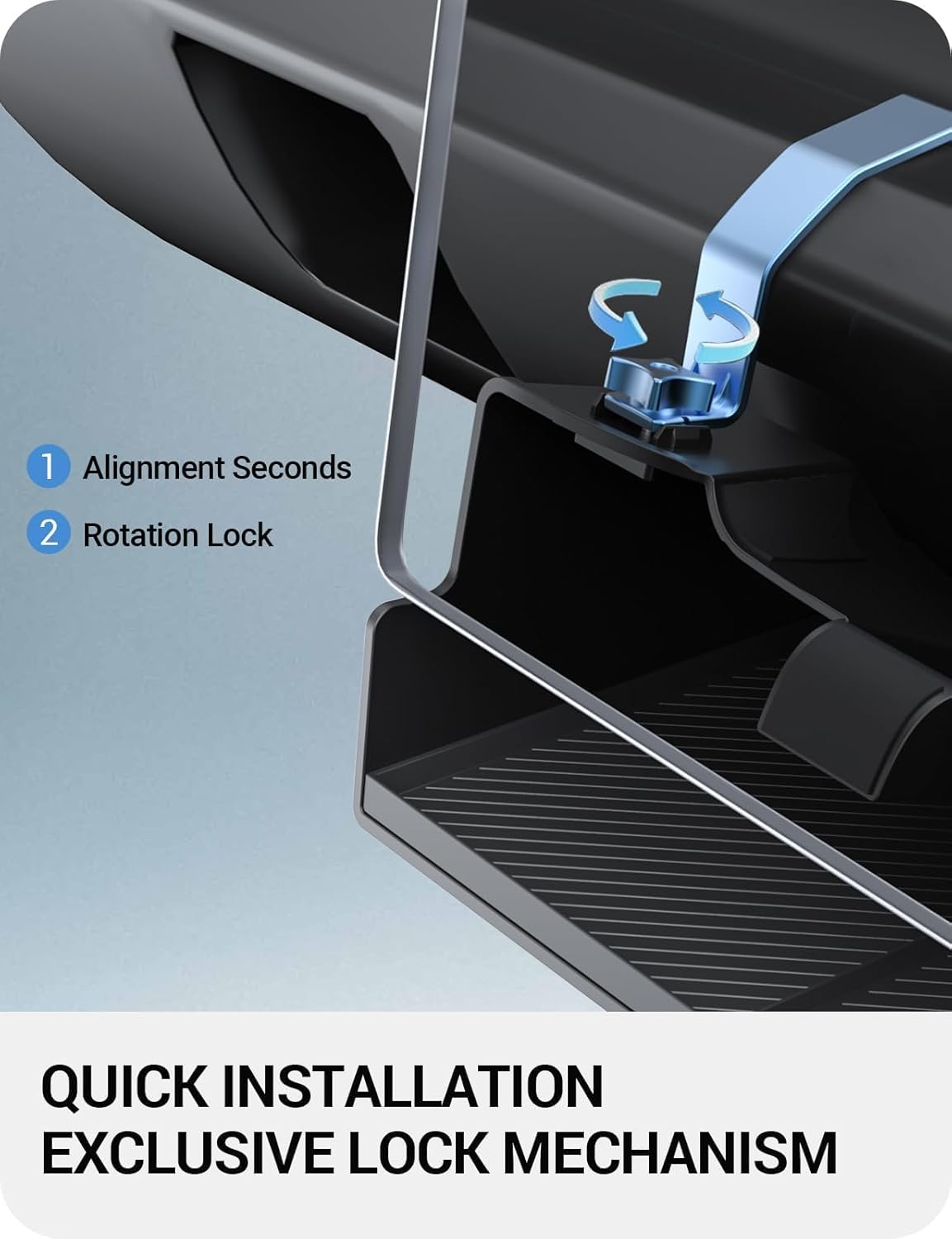 BASENOR 2025 Tesla Model 3 Center Console Organizer Under Screen Storage Tray Tesla Interior Accessories for 2024 Model 3 Hignland - Image 4