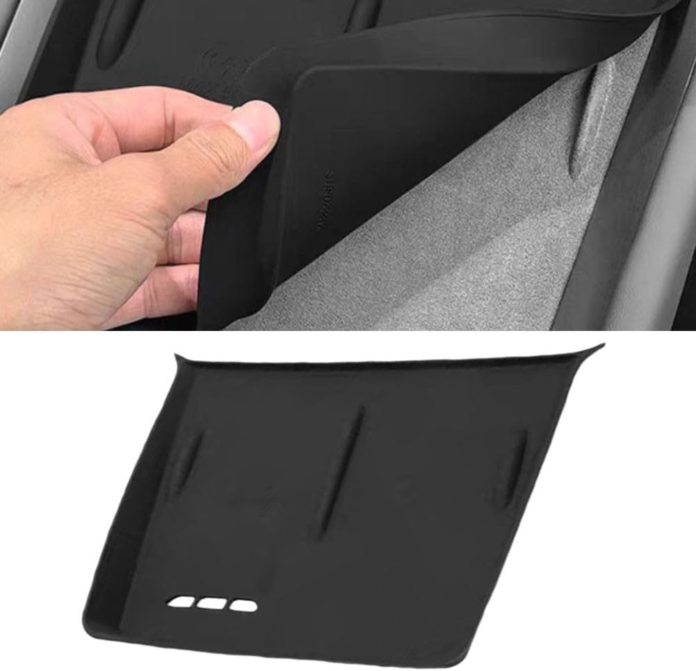 Cargador inalámbrico para BYD Sealion 07 EV 2024-2025, bandeja de silicona para accesorios de coche con protección contra arañazos, 25 x 22 x 3 cm, color negro - Image 3