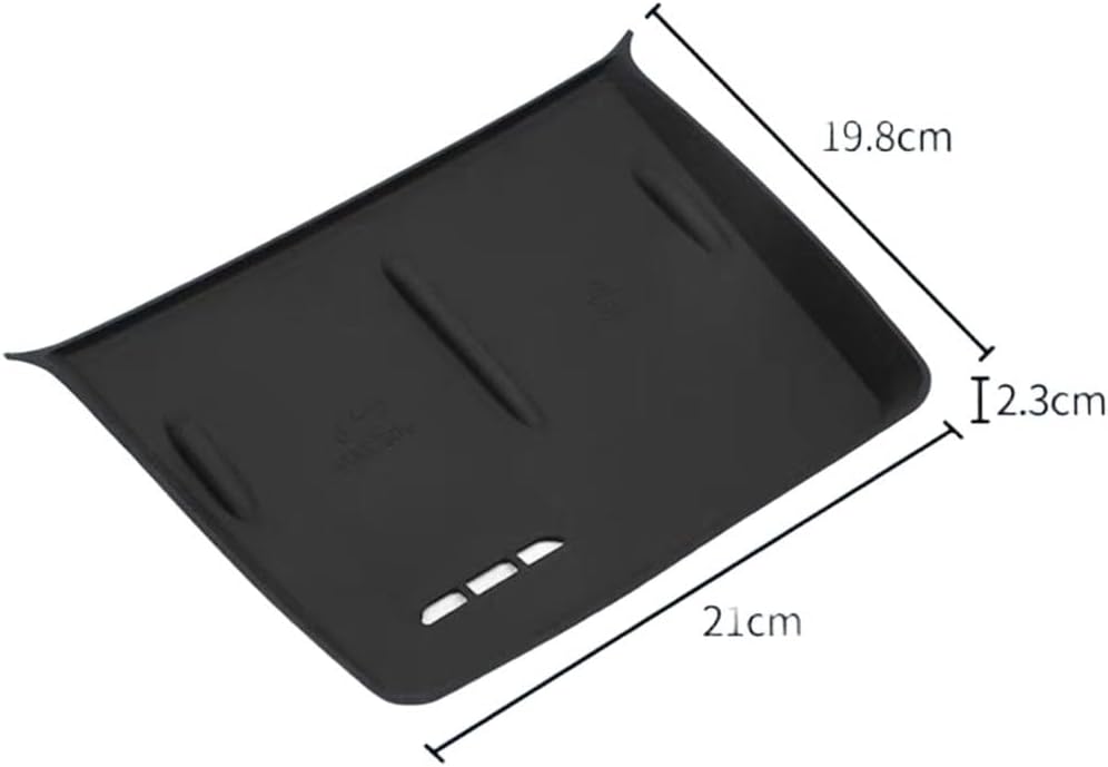 Cargador inalámbrico para BYD Sealion 07 EV 2024-2025, bandeja de silicona para accesorios de coche con protección contra arañazos, 25 x 22 x 3 cm, color negro - Image 6