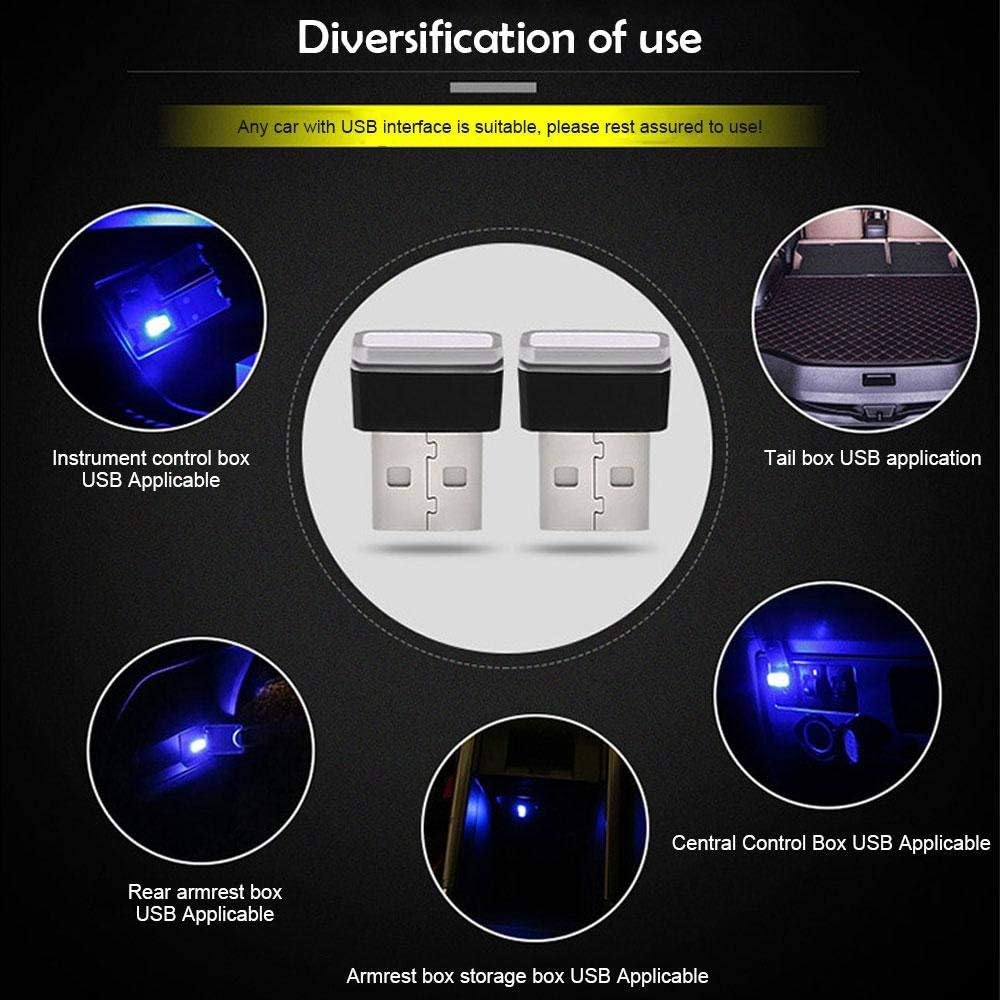 CTRICALVER 5 PCS USB Car LED Light, Mini USB Car Lights, Portable Car Interior Lights, Can Be Used in Cars, Laptops (Blue) - Image 5