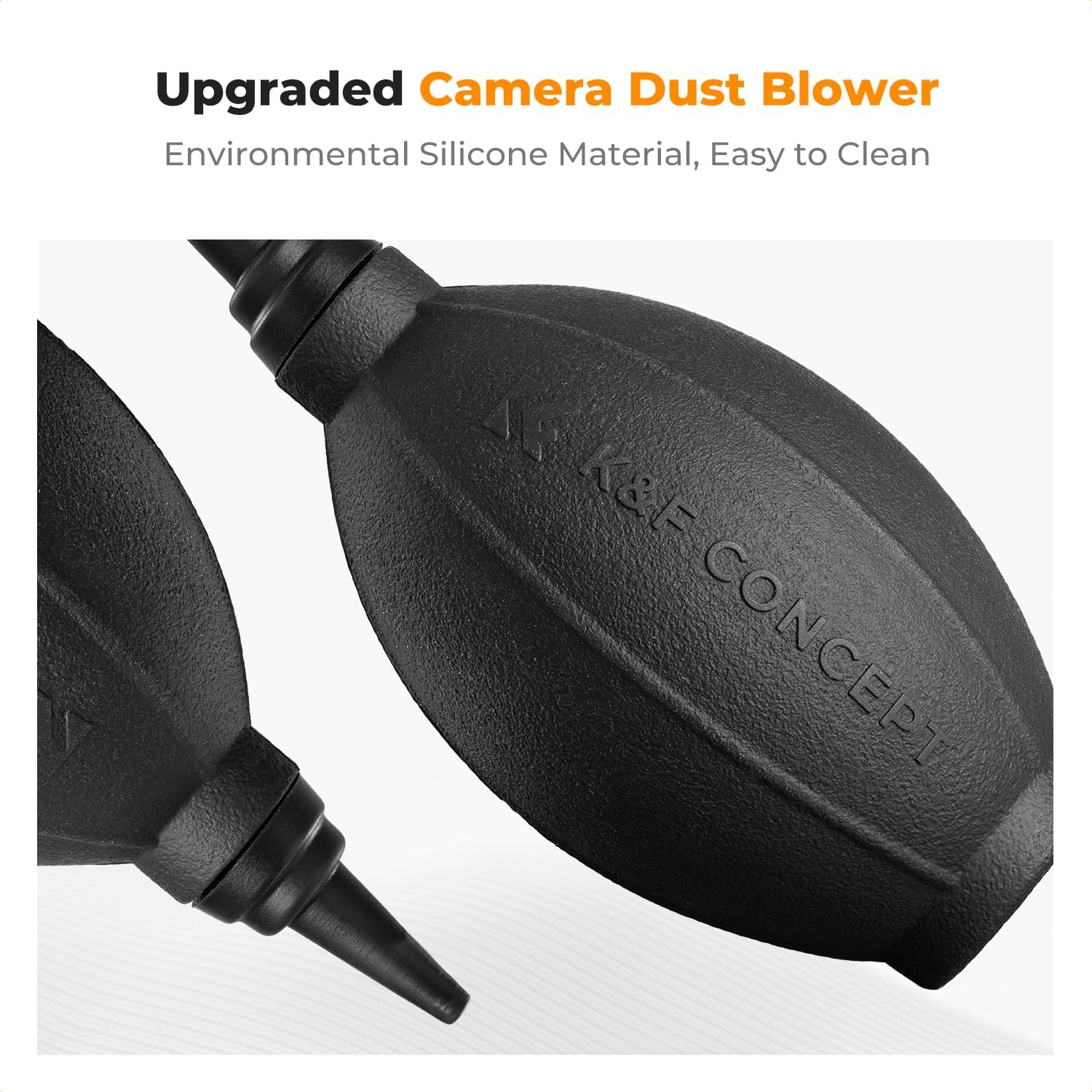 K&F CONCEPT 4 in 1 Camera Cleaning Kit, Cleaning Kit with Blower+2 PCS Microfiber Cleaning Cloth Vacuum Packaging+Cleaning Pen with Brush/Carbon Head for All DSLR and Lenses - Image 5