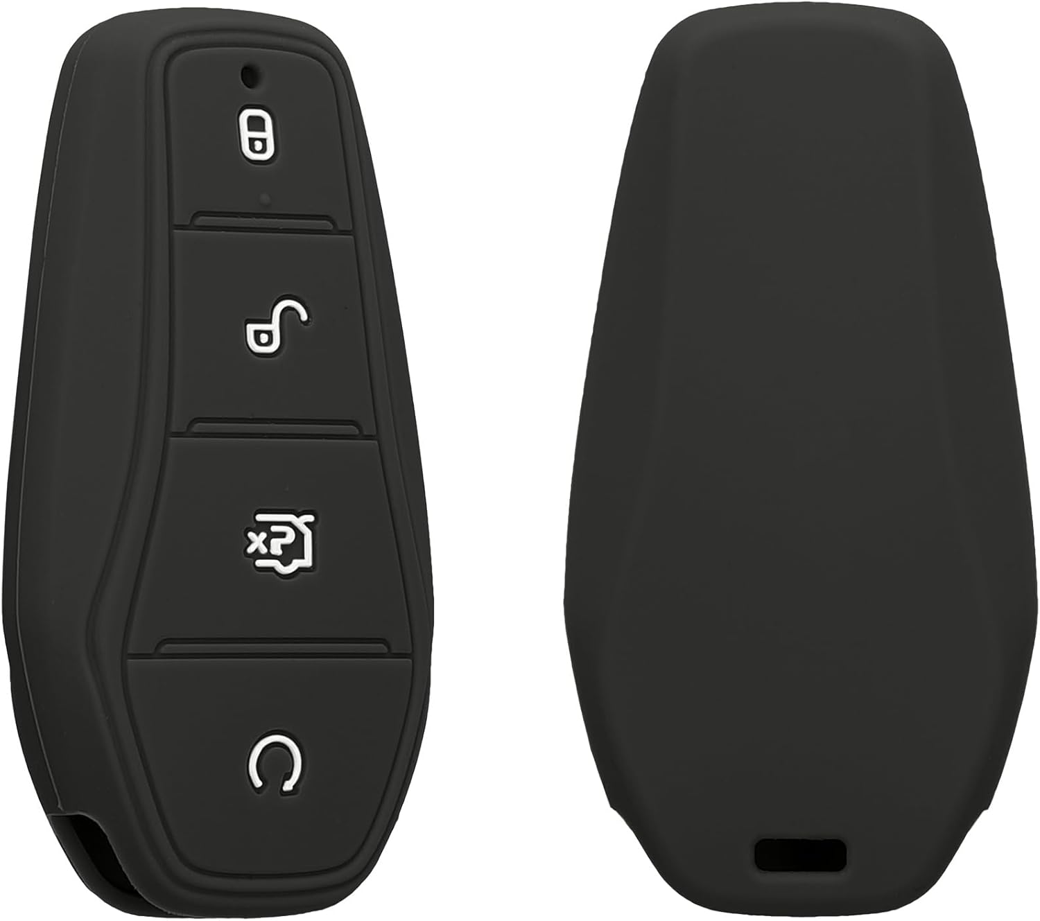 kwmobile Case Compatible with BYD Atto 3 / Sealion/Han/Tang/Dolphin/Seal - Protective Silicone Case for Car Key - Matte Black Case - Image 9