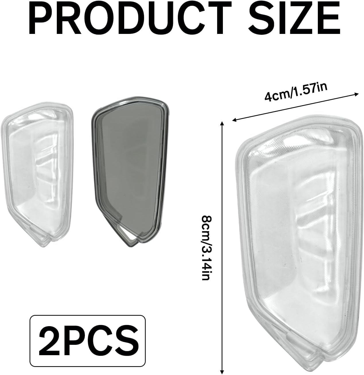 Key Case, 2 Pieces Transparent TPU Car Key Case with Buttons for Golf 8 GTE GTI ID.3 ID.4 Seat Leon MK4 Tarraco Ateca Skoda Octavia 4 Cupra Formentor - Image 3