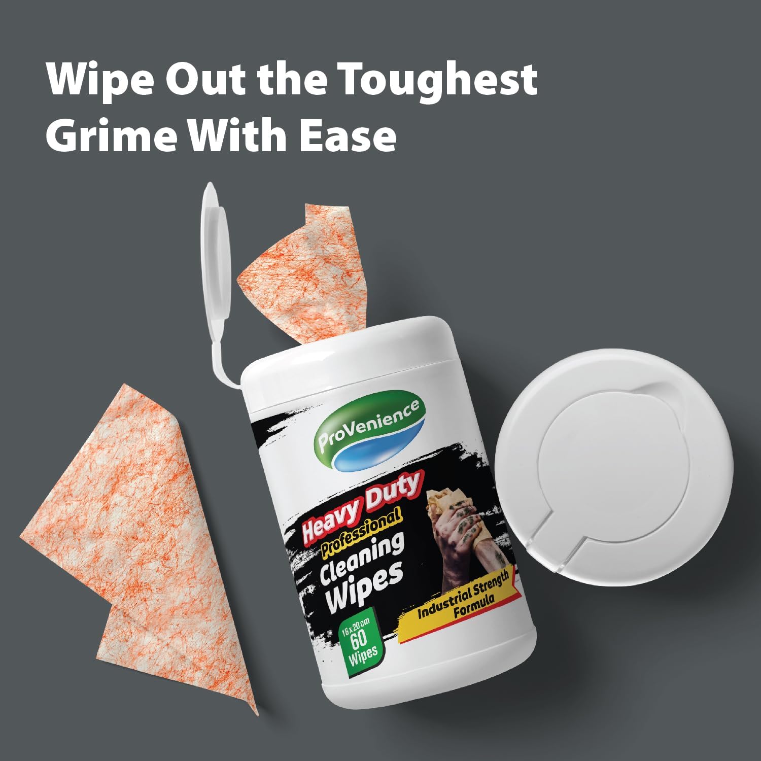 XL Heavy Duty Cleaning Wet Wipes | 120 Sheets | Twin Pack of 2 x 60 | Professional Grade | Effective Against Oil, Grease, Mud, Lubricants, Fuel, Dirt | Gentle - Image 5