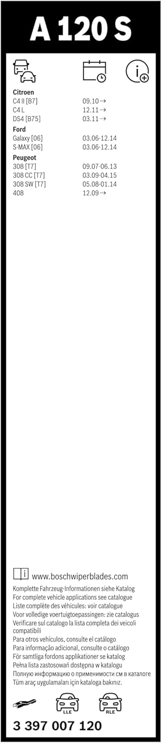 Bosch Aerotwin A120S Wiper Blade Length: 750mm/650mm - 1 Set for Windscreen (Front) Black - Image 4