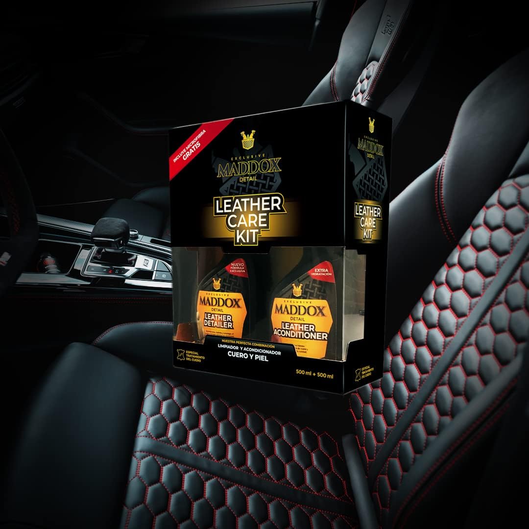 Maddox Detail - Car Leather Cleaning Kit | Car Leather Cleaner, Leather Repair Cream, Upholstery and Seat Cleaner | Renew and Protect Treatment | Leather Care Kit 2x500ml - Image 6