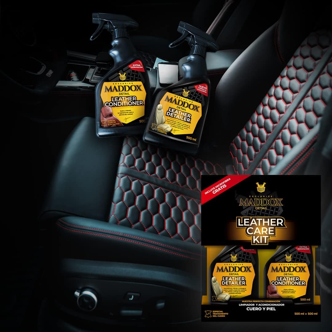 Maddox Detail - Car Leather Cleaning Kit | Car Leather Cleaner, Leather Repair Cream, Upholstery and Seat Cleaner | Renew and Protect Treatment | Leather Care Kit 2x500ml - Image 7