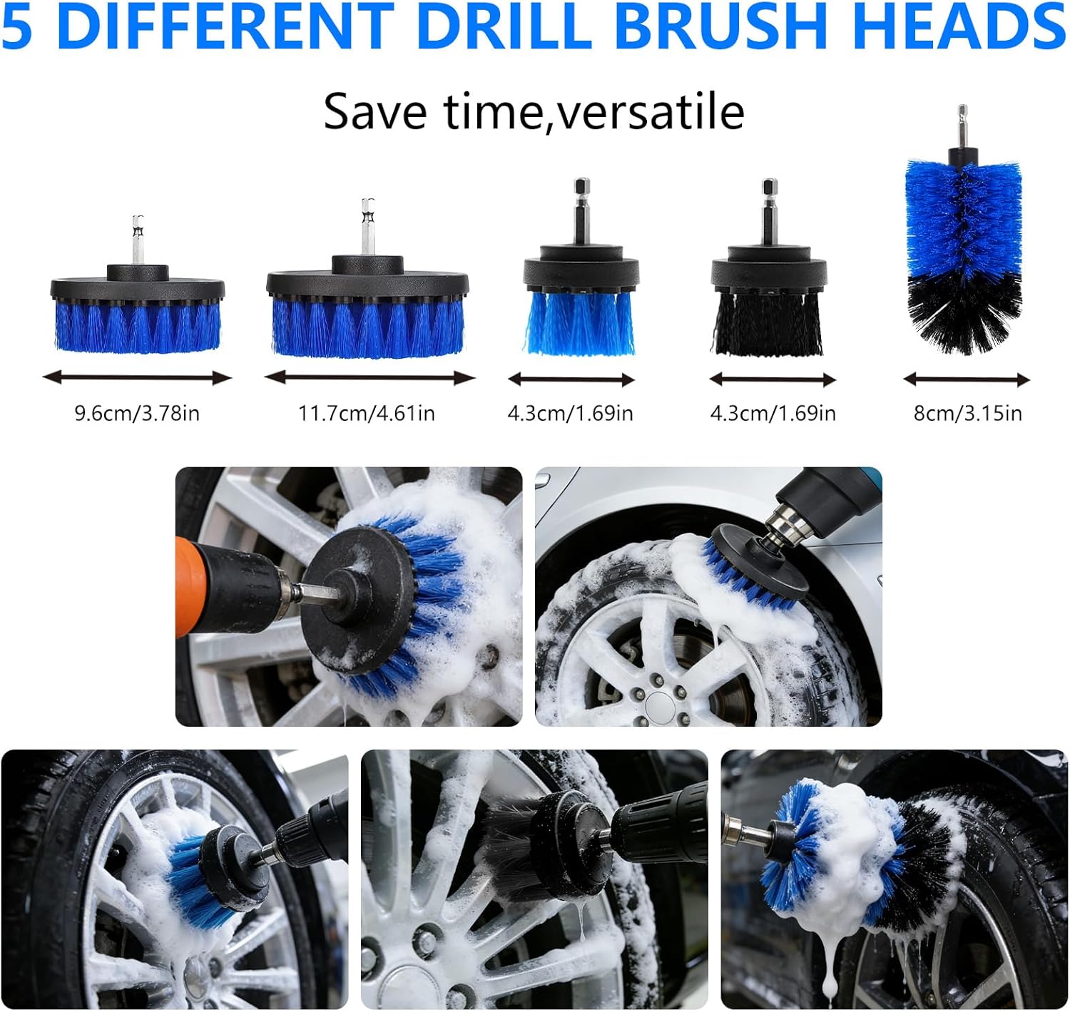 Car Cleaning Kit, 31 Pieces Car Cleaning Brush, Interior Car Cleaning Kit for Interior and Exterior, Detailing Car, to Polish to Clean Wheels, Carpets, Tiles - Image 3