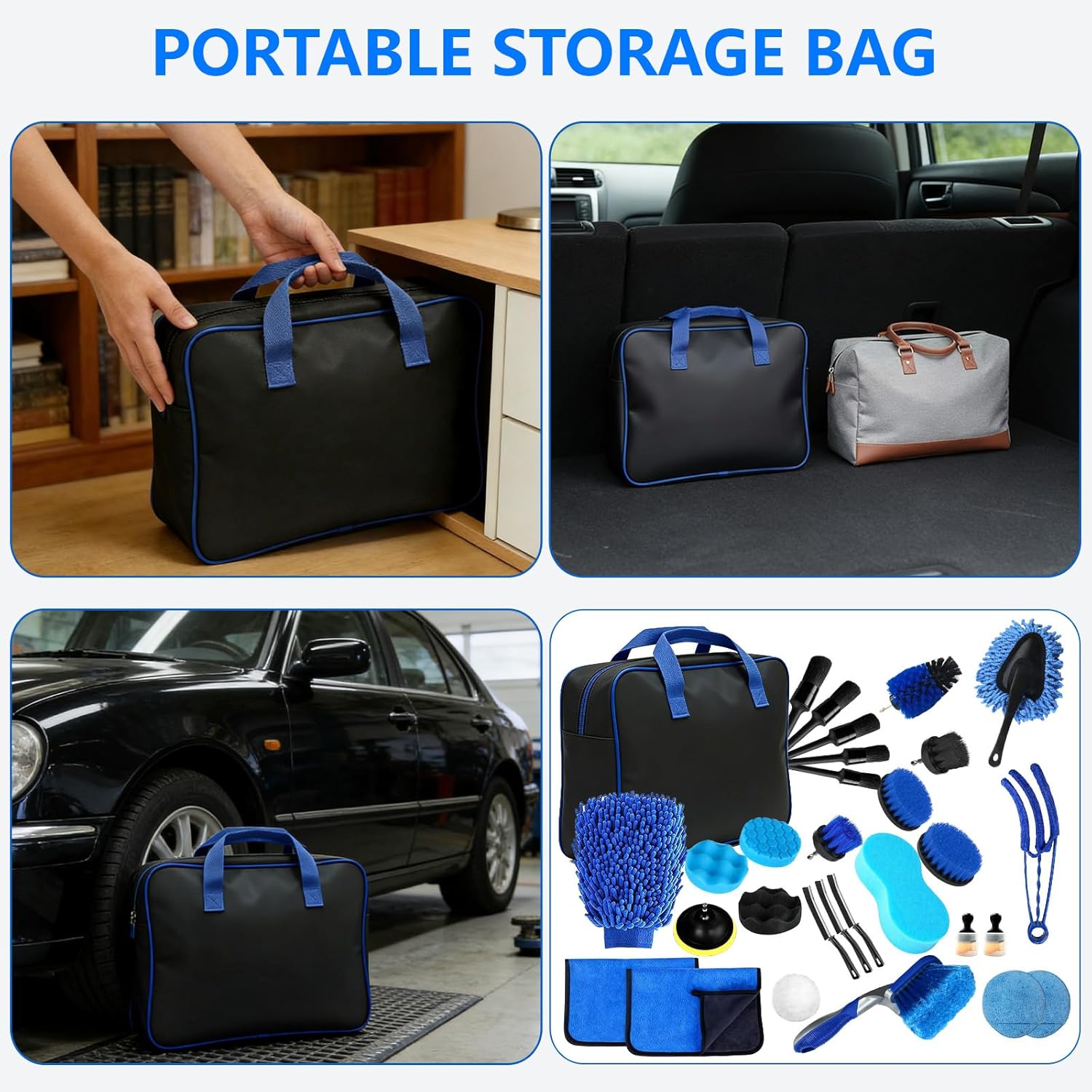Car Cleaning Kit, 31 Pieces Car Cleaning Brush, Interior Car Cleaning Kit for Interior and Exterior, Detailing Car, to Polish to Clean Wheels, Carpets, Tiles - Image 8