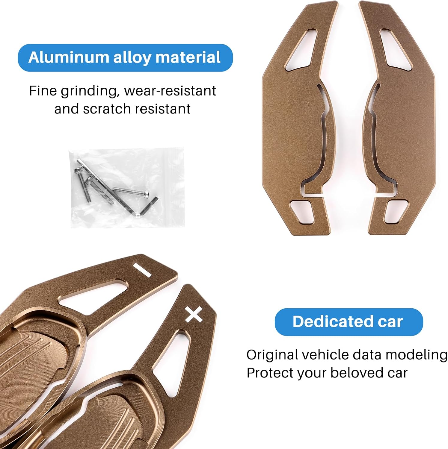 KUNGKIC Car Shifter Cams for Seat Cupra Leon Ateca Formentor 2021 2022 2023 2024 2025 Aluminum Shift Paddles Extension Paddles Extension Paddles Steering Wheel 2 Pieces - Image 5