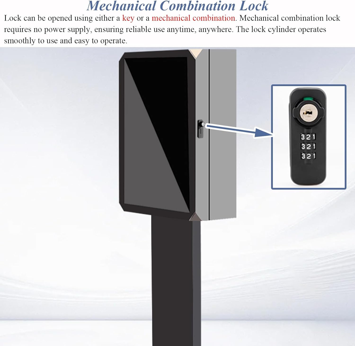 Soporte de cargador de vehículo eléctrico para exteriores, soporte de estación de carga montado en el suelo para una instalación segura de pilas EV - Image 4
