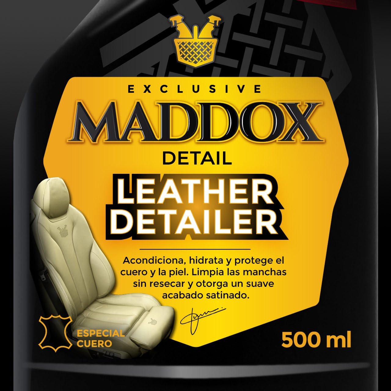 Maddox Detail - Car Leather Cleaner and Conditioner | Car Cleaning Skin Treatment | Cleaning Car Leather and Removal of Dirt and Stains | Restores Seats | Leather Detailer 500ml - Image 3