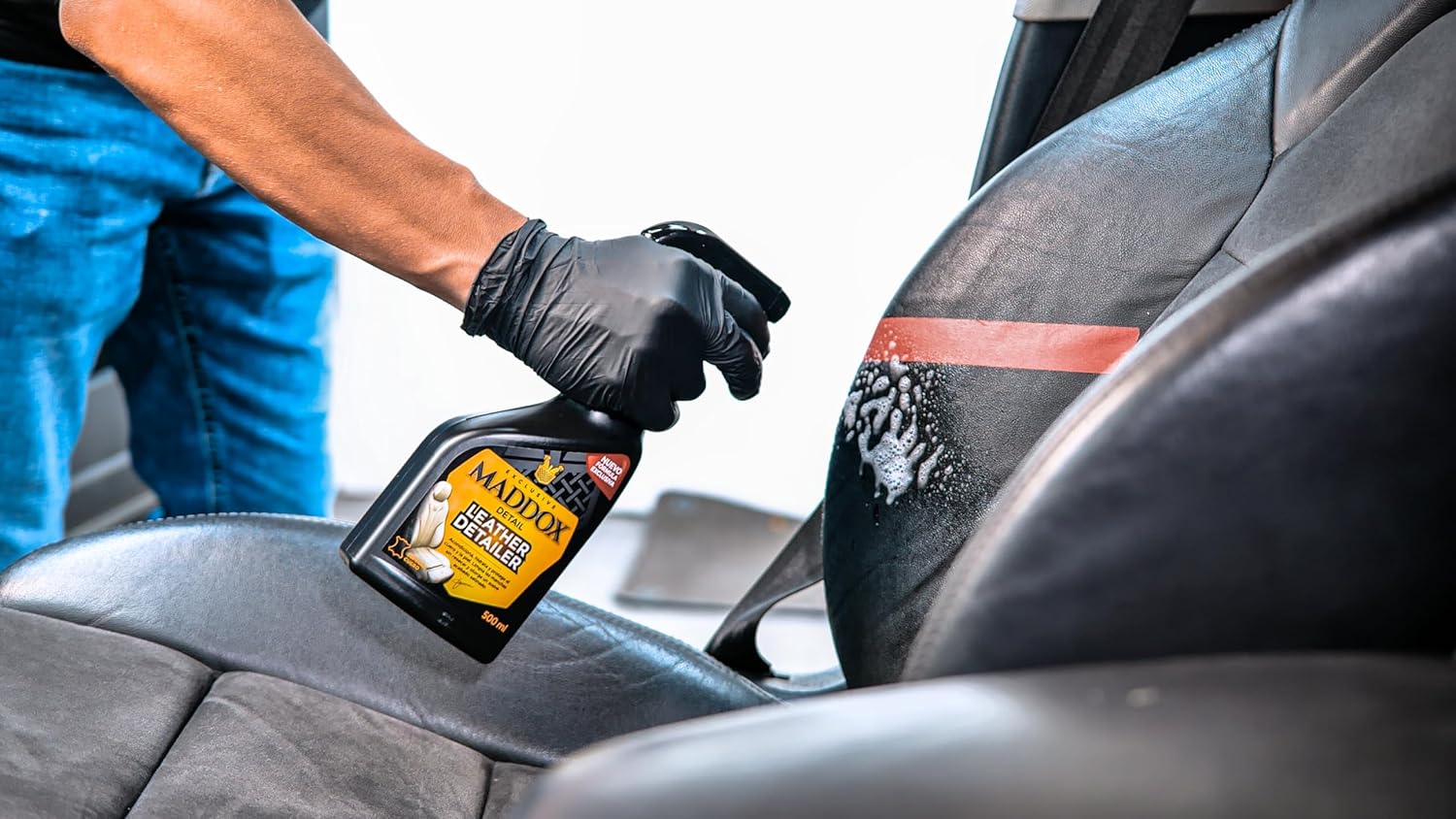 Maddox Detail - Car Leather Cleaner and Conditioner | Car Cleaning Skin Treatment | Cleaning Car Leather and Removal of Dirt and Stains | Restores Seats | Leather Detailer 500ml - Image 4
