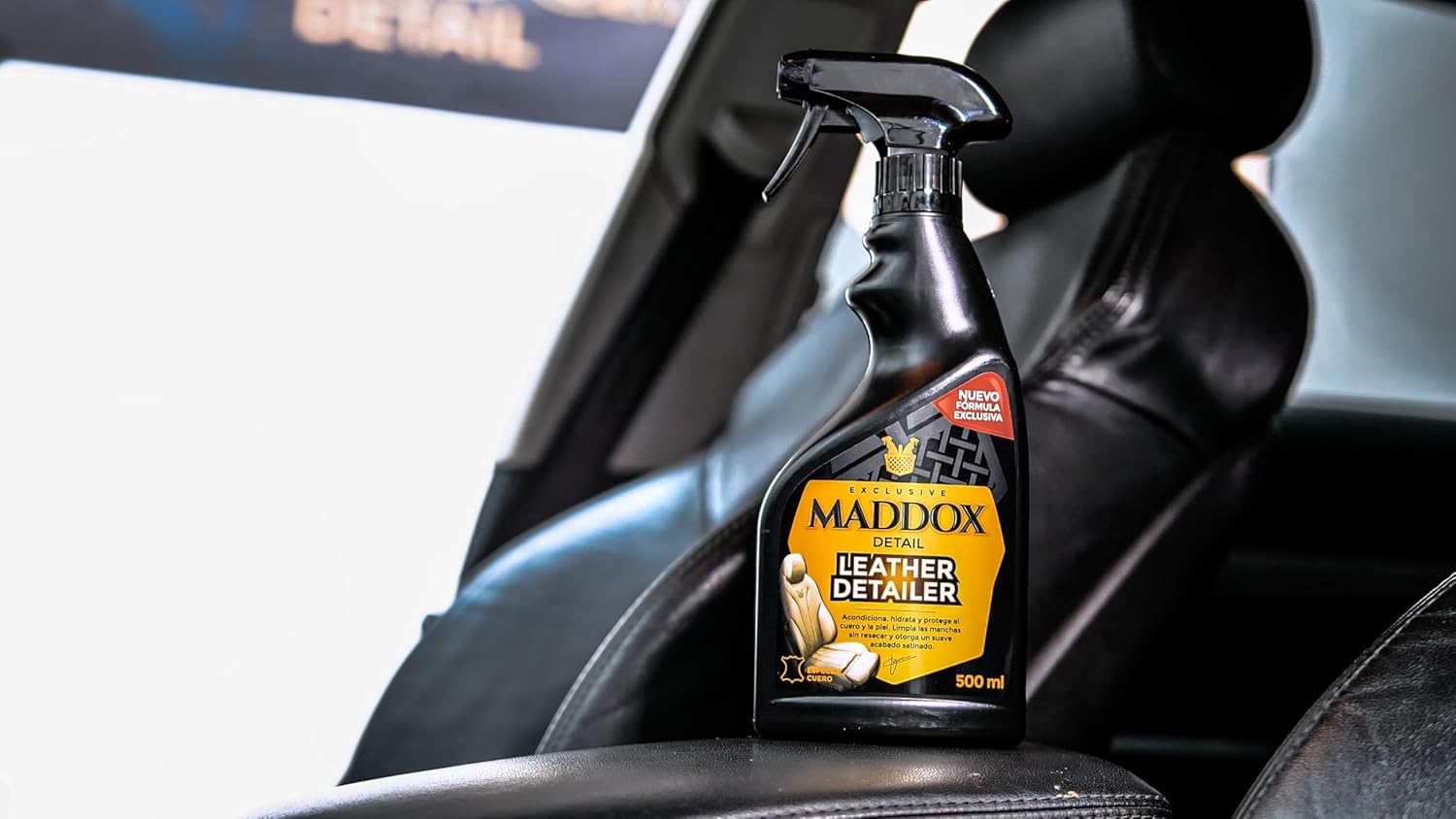 Maddox Detail - Car Leather Cleaner and Conditioner | Car Cleaning Skin Treatment | Cleaning Car Leather and Removal of Dirt and Stains | Restores Seats | Leather Detailer 500ml - Image 7
