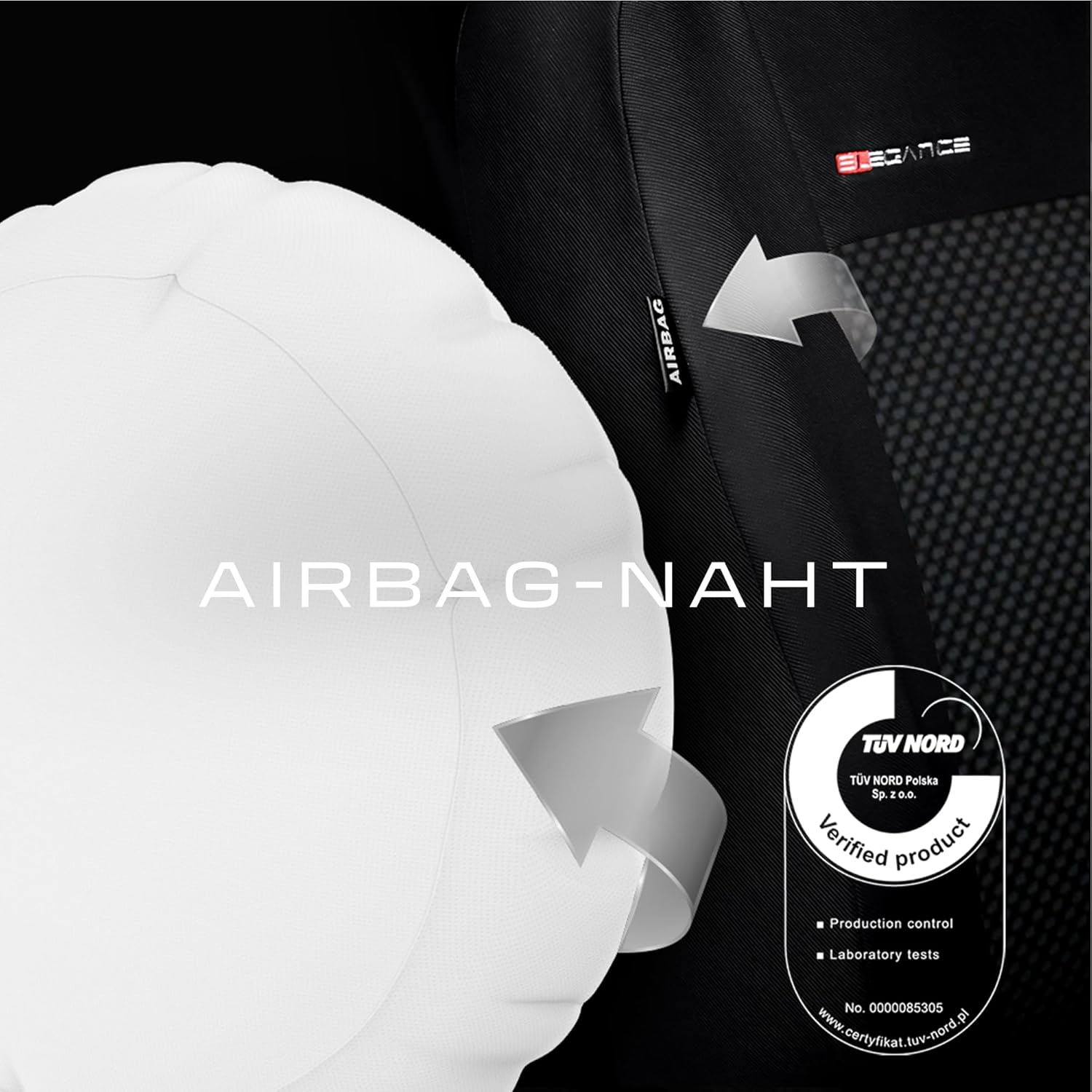 MOTOS Universal Car Seat Covers for Volkswagen T5 Front Car Seat Cover with Active Airbag System, Fit, Three-Layer Material, Elegant Appearance, Application View - Image 4