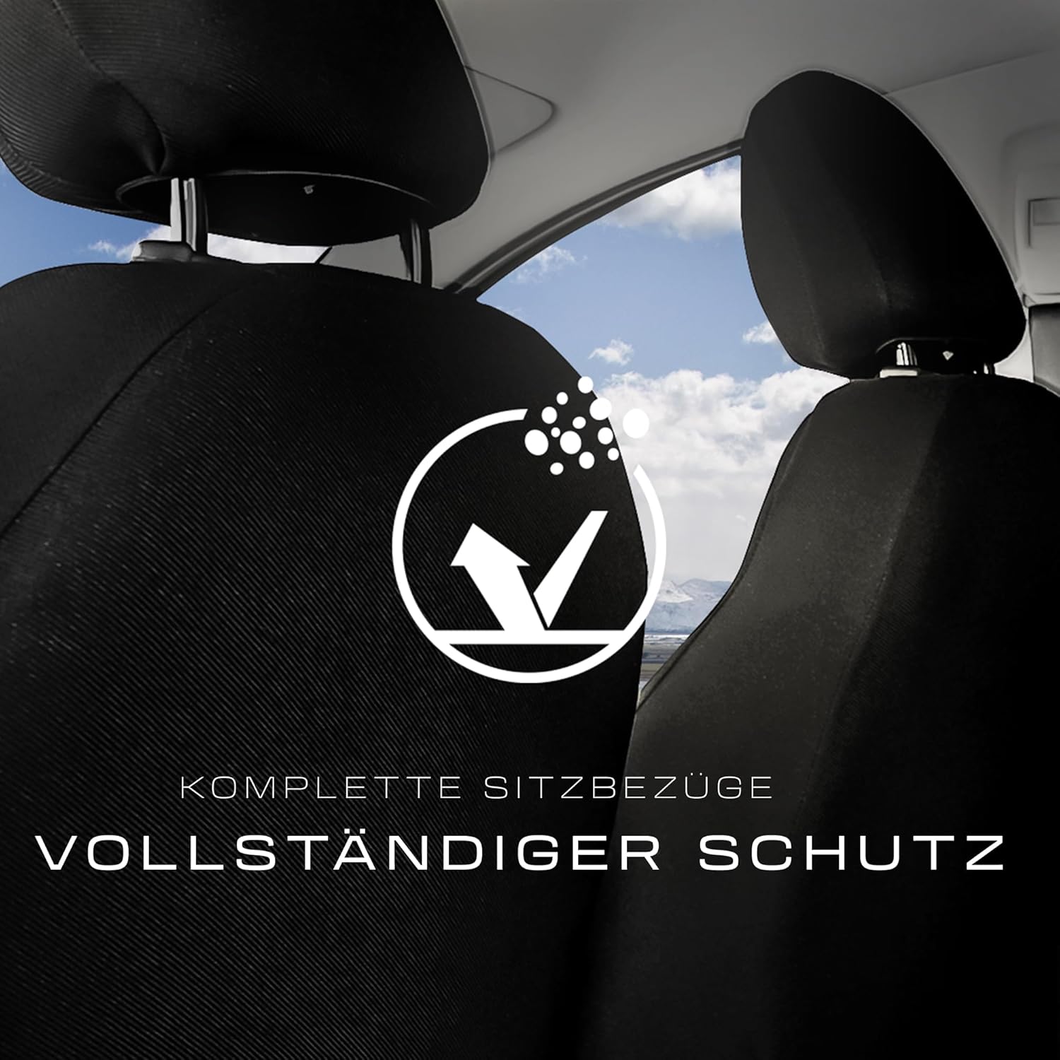 MOTOS Universal Car Seat Covers for Volkswagen T5 Front Car Seat Cover with Active Airbag System, Fit, Three-Layer Material, Elegant Appearance, Application View - Image 6