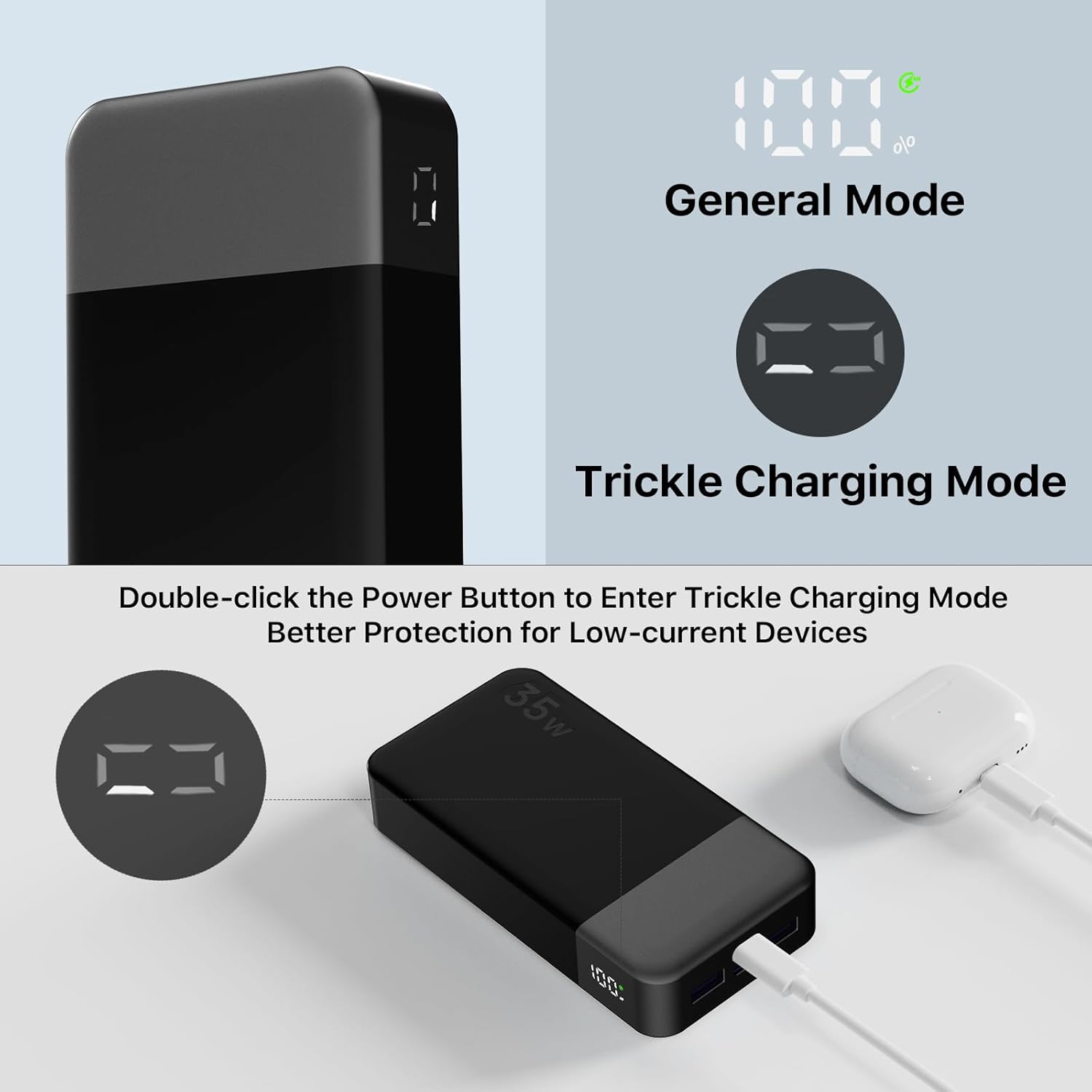 NOBIS Power Bank 20000 mAh, 35 W External Battery Fast Charging, PD3.0 QC4.0 Powerbank with 4 Outputs for MacBook, Phone 11 13 15 16 S23 S22, Airpods etc - Image 6