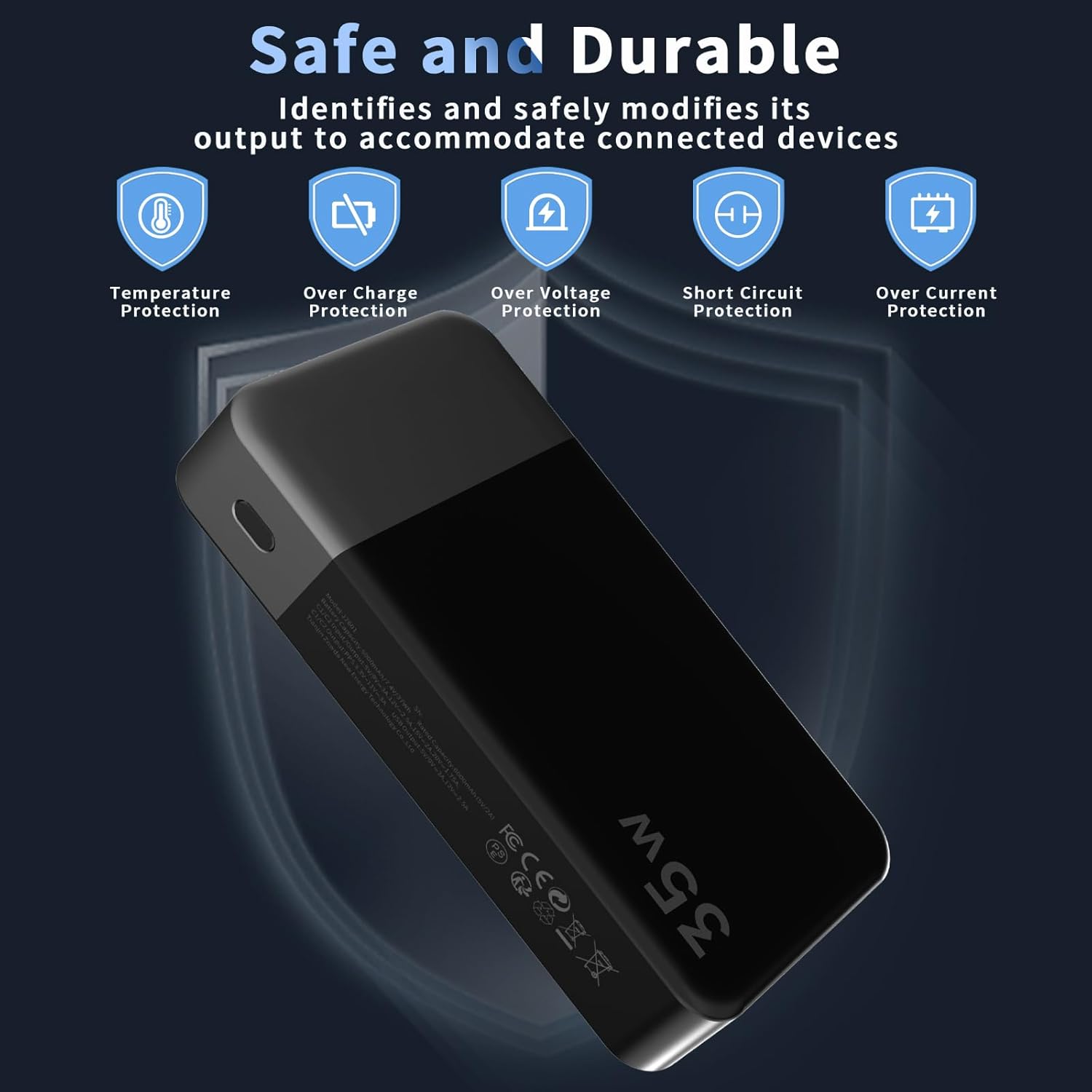 NOBIS Power Bank 20000 mAh, 35 W External Battery Fast Charging, PD3.0 QC4.0 Powerbank with 4 Outputs for MacBook, Phone 11 13 15 16 S23 S22, Airpods etc - Image 7