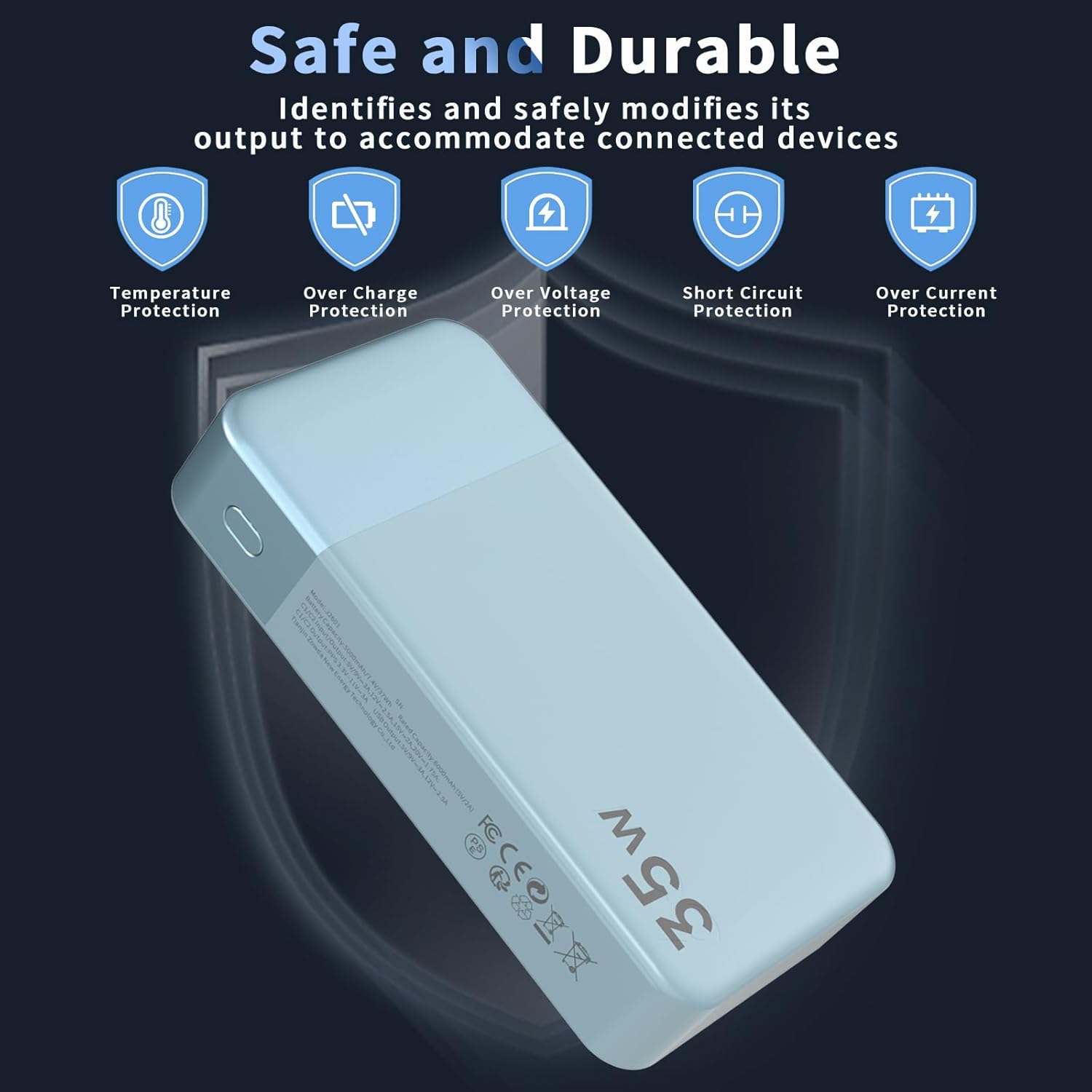 NOBIS Powerbank 20000mAh, 35W PD3.0 External Battery Quick Charge, QC4.0 Portable Battery for MacBook, Phone 11 13 15 16 S23 S22, Airpods etc - Image 7