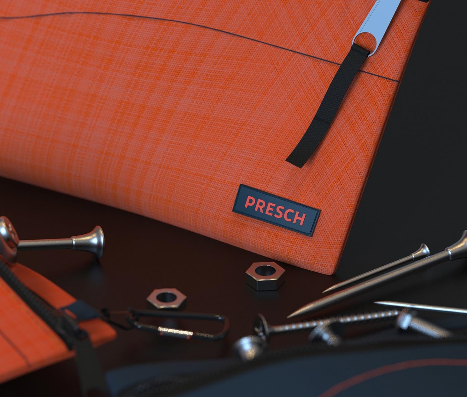 Presch Set of 3 Empty Tool Bags – Bag of Screws with Carabiner for Nails Screws or Nuts - Image 8