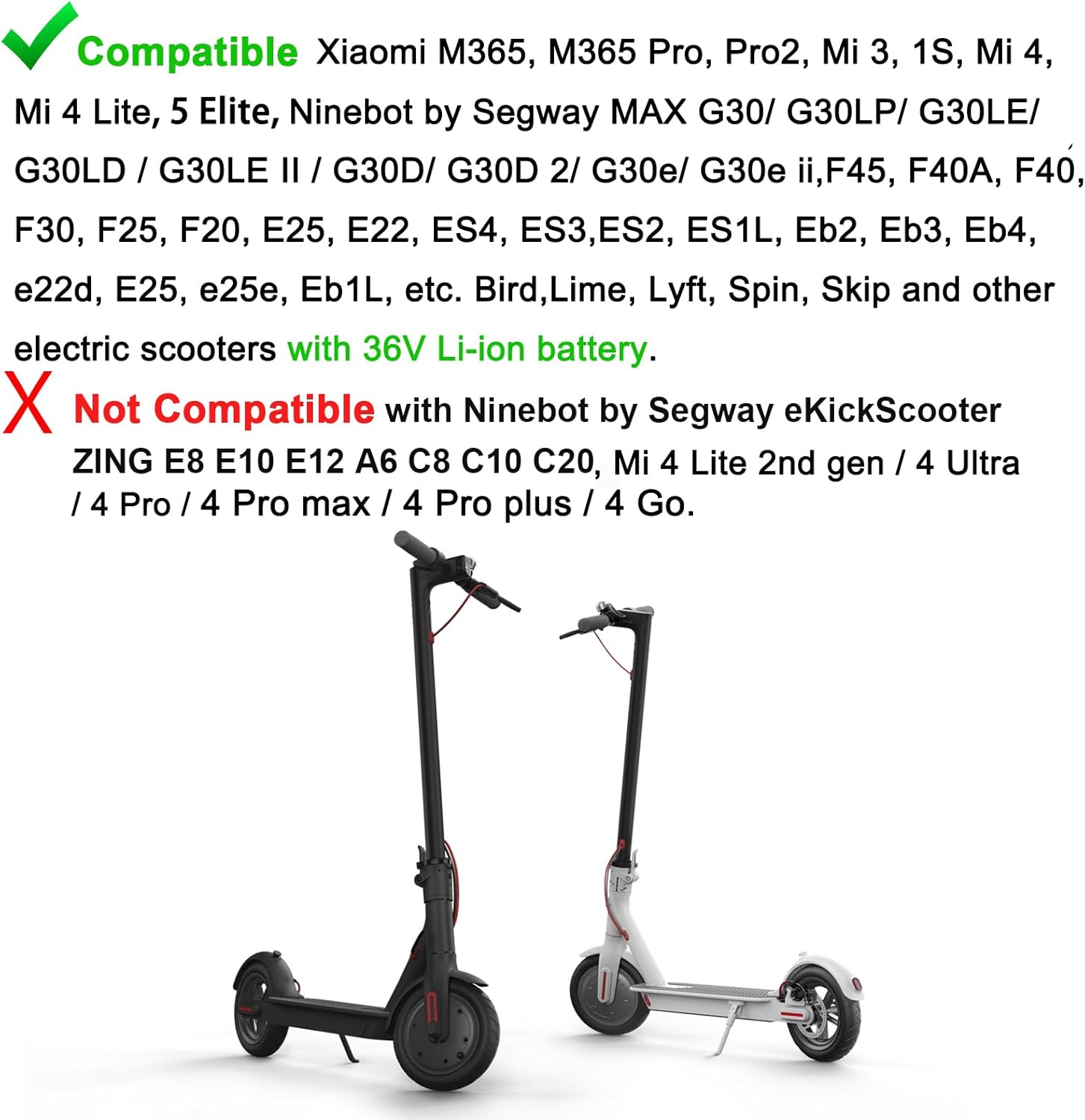Xiaomi Scooter Charger, 42V 2A Charger for Xiaomi M365, Pro, Pro 2, Mi 3, Mi 4, 5 Elite,1s, for Ninebot F40 F30 F20 ES1 ES2 ES4 ES3 E22E Scooters, 36V Battery Chargers - Image 4