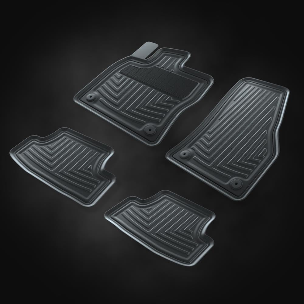Mossa Rubber Floor Mats Suitable for Cupra Leon Hatchback, Sportstourer (2020- ) - Black - Car Mats 3 - Image 4