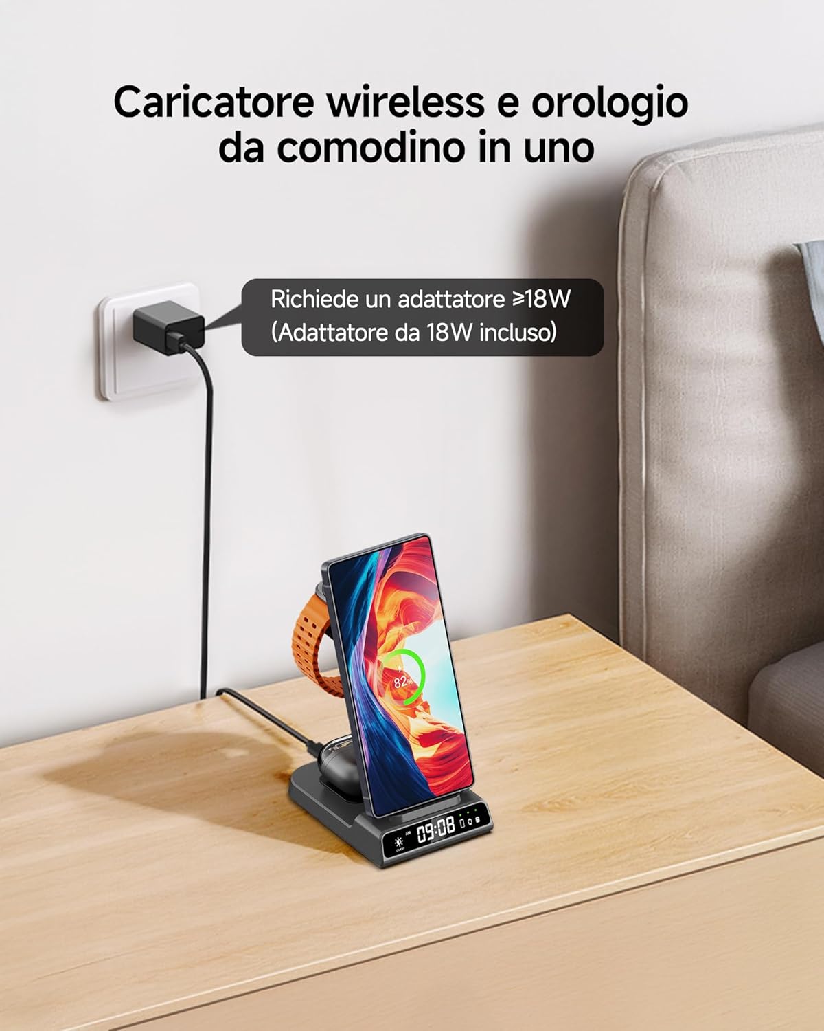 Samsung Wireless Charger, 3 in 1 Charging Station for Samsung Galaxy S25 Ultra/S24/S23/Z Flip 7/Fold 6, Wireless Charger Dock for Galaxy Watch 8/Ultra/7/6/5, Galaxy Buds 3/3 Pro - Image 9