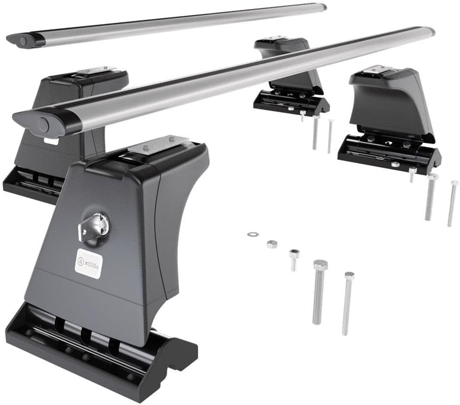 Mossa Roof Rack suitable for Hyundai i20 Hatchback (2015-2020) - Car Roof Bars - Aluminium Silver - Mounting Points 2 - Image 3