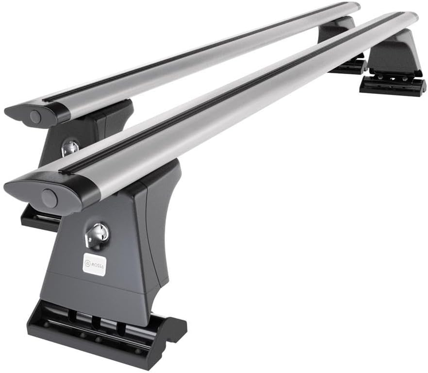 Mossa Roof Rack suitable for Hyundai i20 Hatchback (2015-2020) - Car Roof Bars - Aluminium Silver - Mounting Points 2 - Image 4