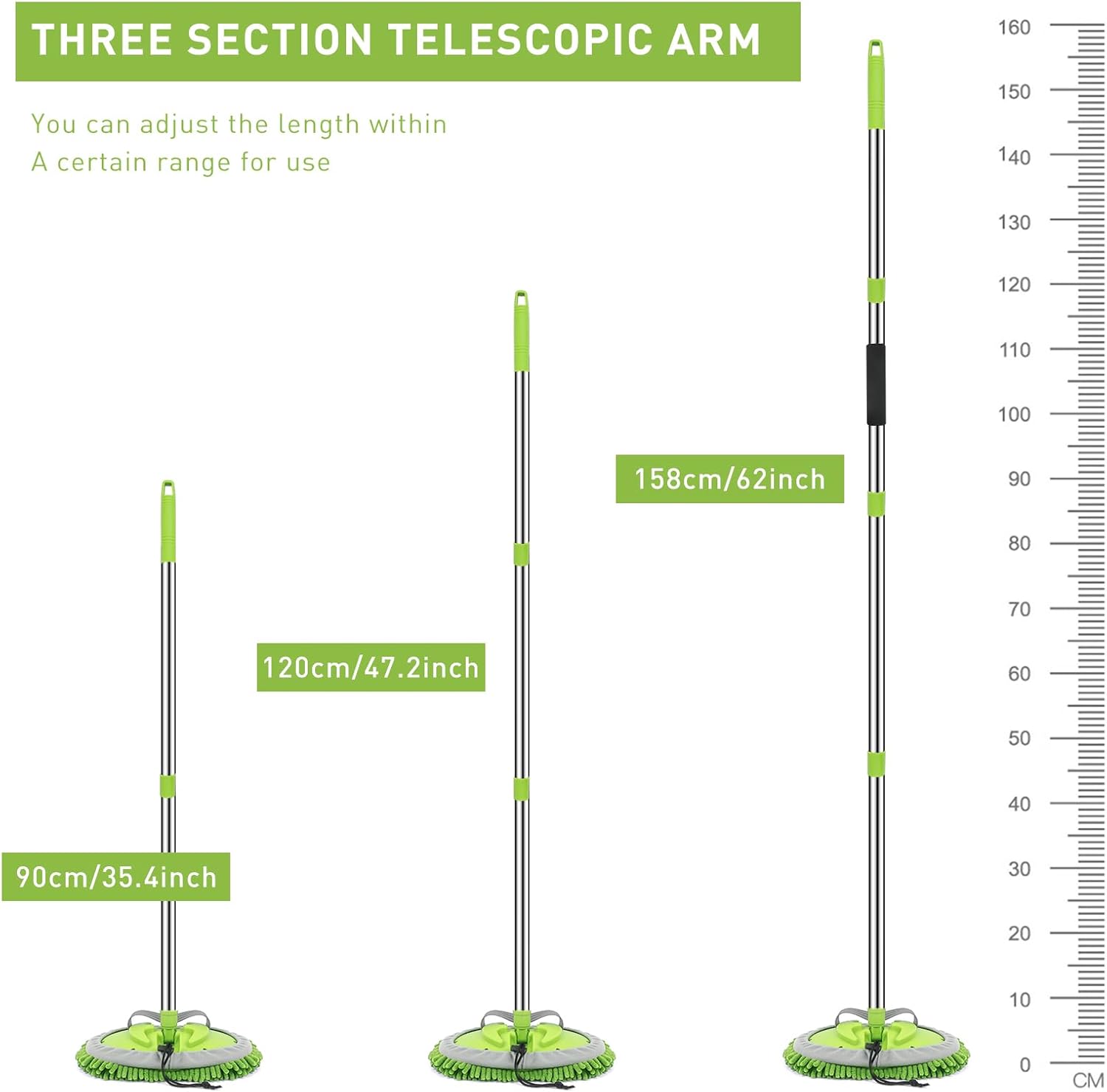 Car Cleaning Kit, 62 Inch Mop Glove with Long Handle, Car Detailing Brush Set, Complete Car Cleaning Supplies - Image 3