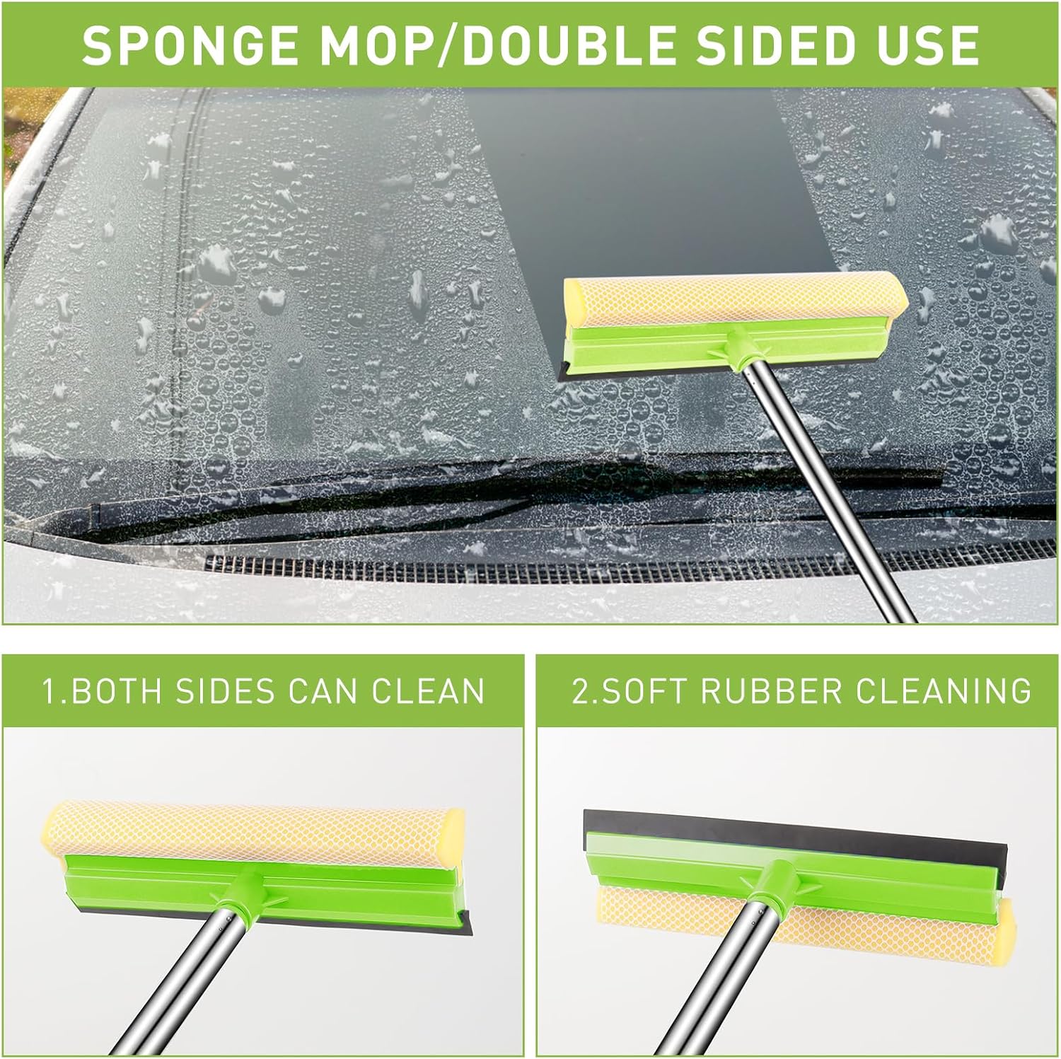 Car Cleaning Kit, 62 Inch Mop Glove with Long Handle, Car Detailing Brush Set, Complete Car Cleaning Supplies - Image 6