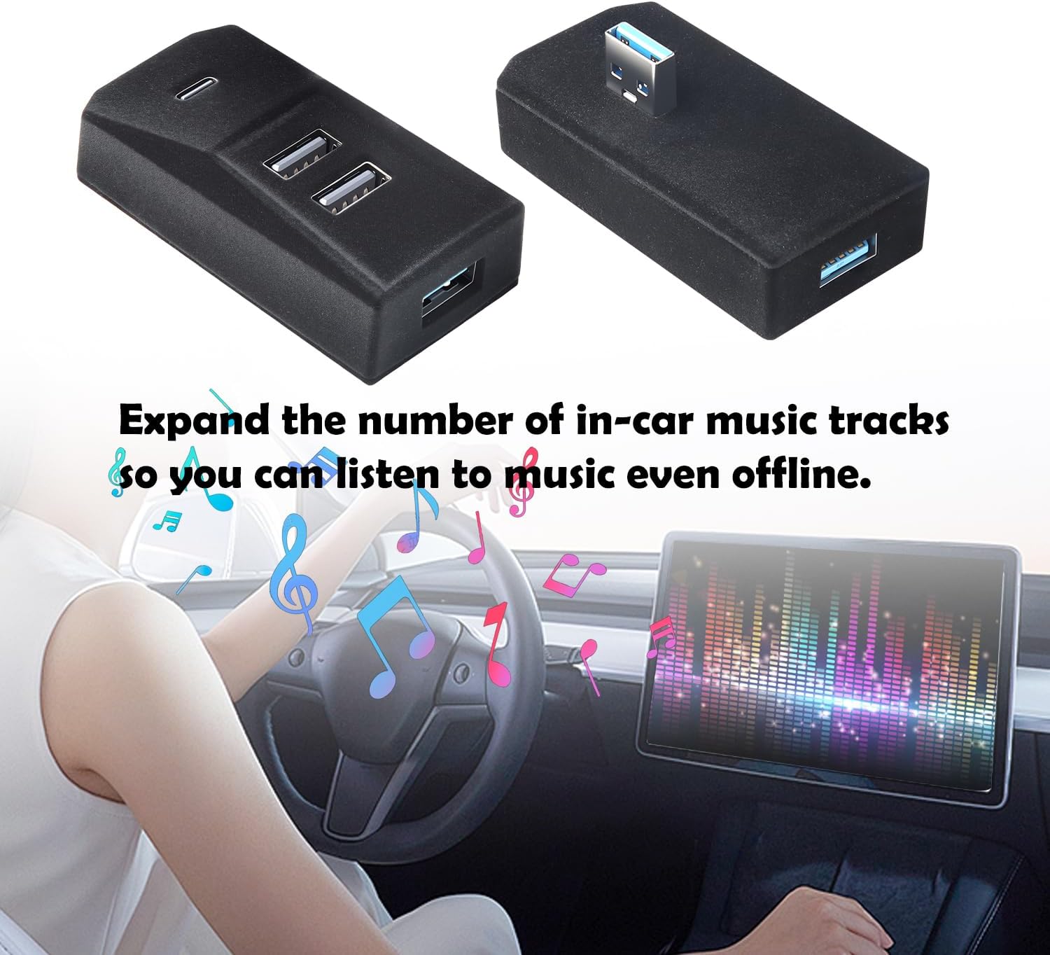 USB Hub for Tesla Glove Box - 4 Port Docking Station Model 3 Highland 2024 2025 Cybertruck, Model Y Juniper 2025 2026 Seamlessly Transfers Camera Images from - Image 8