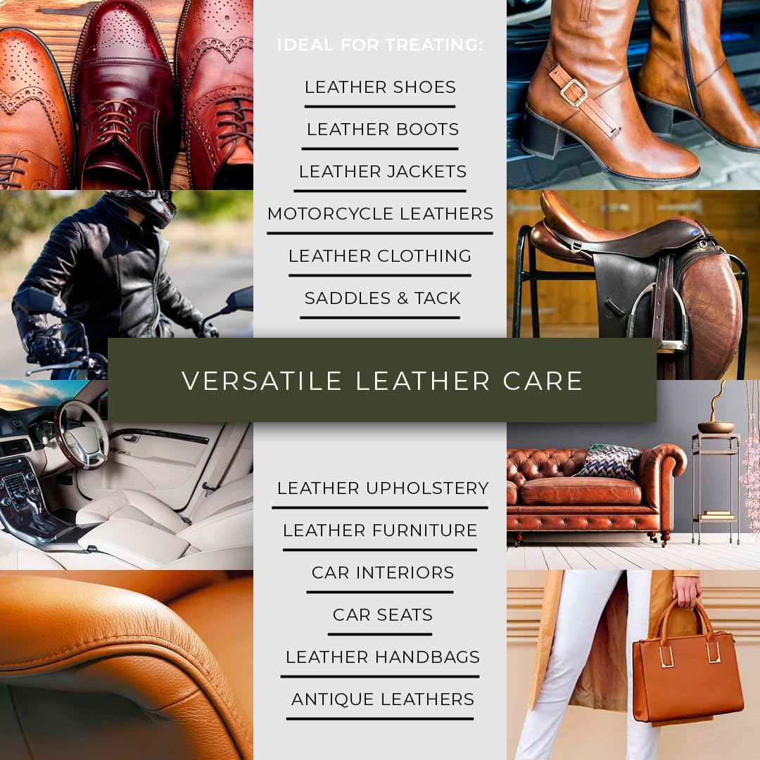 Renapur Natural Leather Cleaner Spray 250ml Deep Cleaning Formula for Car Interior Sofas Footwear Clothes and Saddles - Presentation May Vary - Image 3