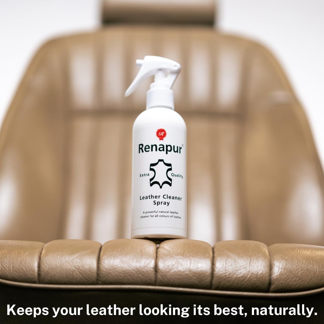 Renapur Natural Leather Cleaner Spray 250ml Deep Cleaning Formula for Car Interior Sofas Footwear Clothes and Saddles - Presentation May Vary - Image 7