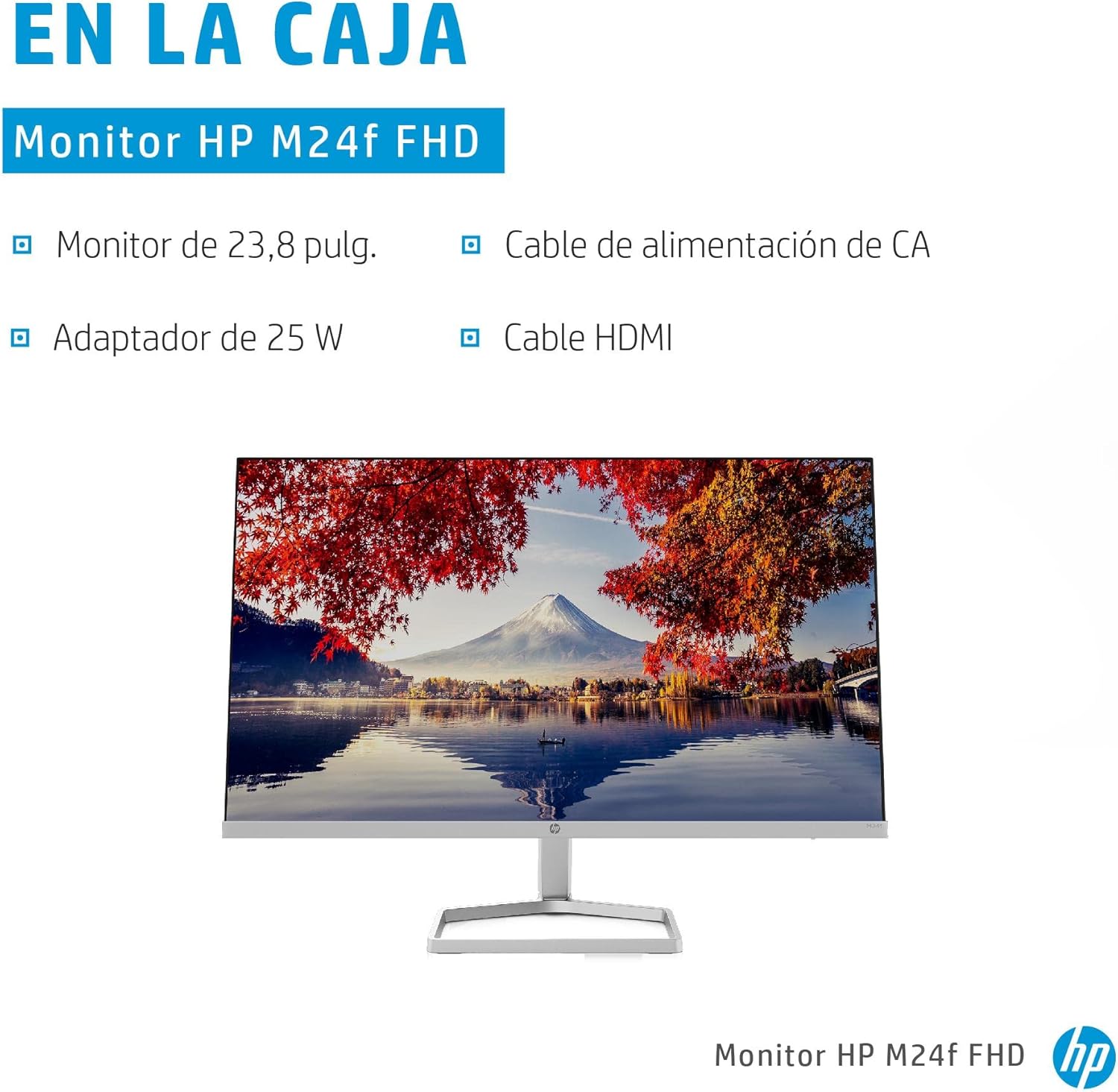 HP M24f – 24" Full HD Monitor (1920 x 1080, 75Hz, 5ms, IPS LED, 16:9, AMD FreeSync, HDMI, VGA, Anti-Glare, Eye Ease, Adjustable Tilt, Cable Ground) Black - Image 11