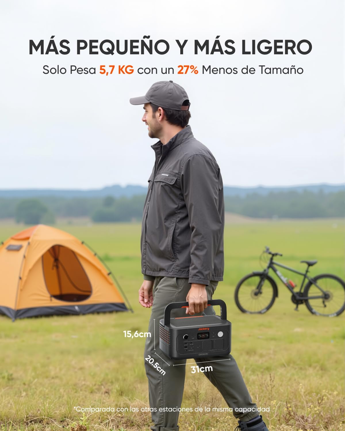 Jackery Explorer 500v2 Portable Power Station, 512Wh/500W(Max 1000W) LiFePO4 Battery, UPS≤10ms, 2 AC & 2 PD USB-C Outputs, 1.3H Full Charge, Solar Generator for Camping, RV and Emergency - Image 4