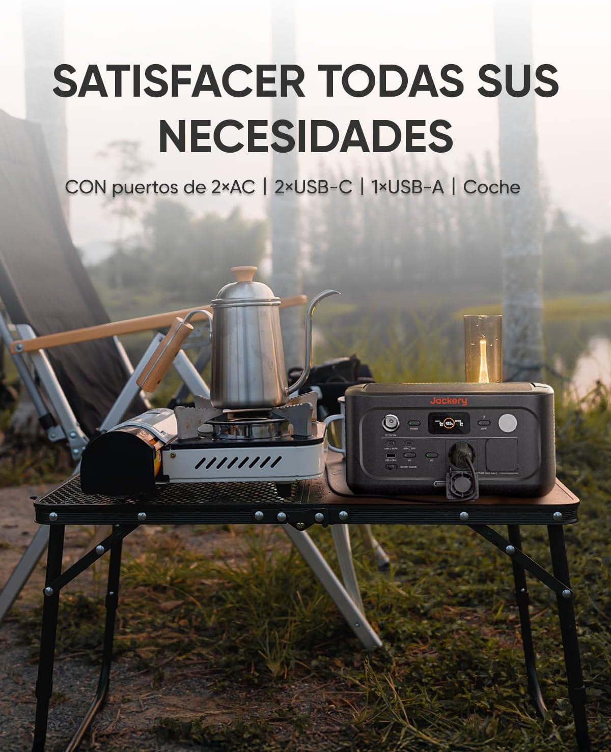 Jackery Explorer 500v2 Portable Power Station, 512Wh/500W(Max 1000W) LiFePO4 Battery, UPS≤10ms, 2 AC & 2 PD USB-C Outputs, 1.3H Full Charge, Solar Generator for Camping, RV and Emergency - Image 6