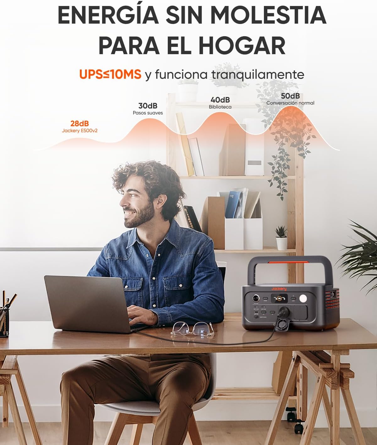 Jackery Explorer 500v2 Portable Power Station, 512Wh/500W(Max 1000W) LiFePO4 Battery, UPS≤10ms, 2 AC & 2 PD USB-C Outputs, 1.3H Full Charge, Solar Generator for Camping, RV and Emergency - Image 8