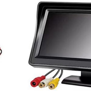 Cámara de visión trasera amplia con pantalla TFT LCD de 4,3″, monitor impermeable de marcha atrás