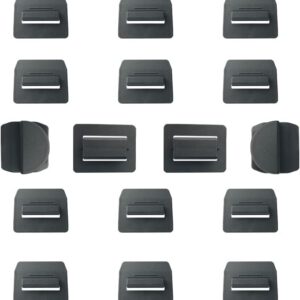 Clips para parasol de techo compatibles con Tesla Model 3 Model Y, accesorios de instalación para pantalla térmica de techo, 16 piezas, negro, Model Y