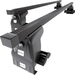 Barras de techo Mossa compatibles con Hyundai ix20 Hatchback 2010-2019, barras negras de acero sin puntos de montaje