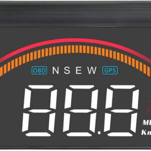 Head Up Display para coche iKiKin, velocímetro con doble sistema OBD/GPS, proyector digital universal KMH/MPH para parabrisas