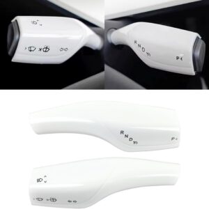 KKTR-CAR kit de cubiertas para palanca de cambio y volante Tesla Model 3/Y 2017-2023, protección interior, 2 piezas, fibra de carbono mate