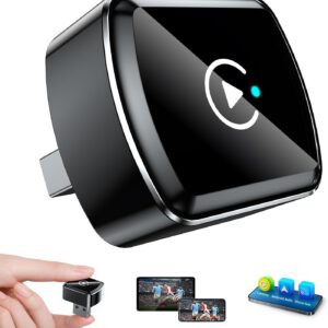 Adaptador LAMTTO 4 en 1 Mirror Link, Android Auto inalámbrico y CarPlay para coche, ultramini, USB-C/A, plug & play, WiFi dual, Bluetooth 5.0, sin latencia, compatible con iOS 10+ y Android 11+