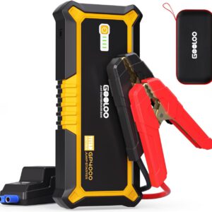 Arrancador de batería GOOLOO 4000 A para coche, compatible con gasolina y motores diésel hasta 10,0 L, SuperSafe 12 V litio, power bank portátil con carga rápida USB y puerto Type-C
