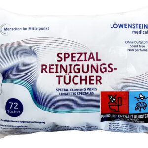 Toallitas limpiadoras especiales sin fragancia para CPAP, aptas para mascarilla CPAP, ideales también para viaje o casa, Löwenstein Medical, 72 toallitas